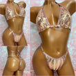 Gold Pattern Sequin Bikini