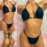 Black Velvet Leopard Bikini