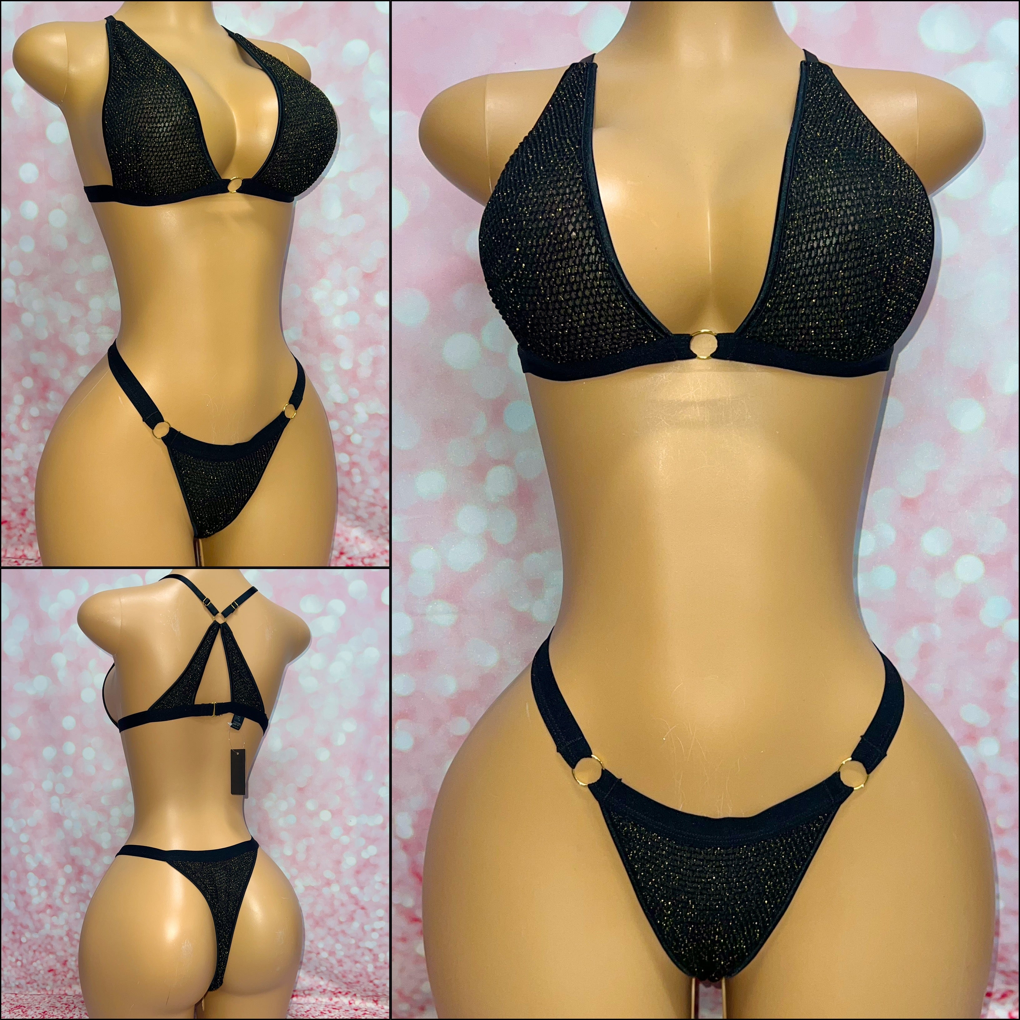 Black Gold Shimmer Bralette