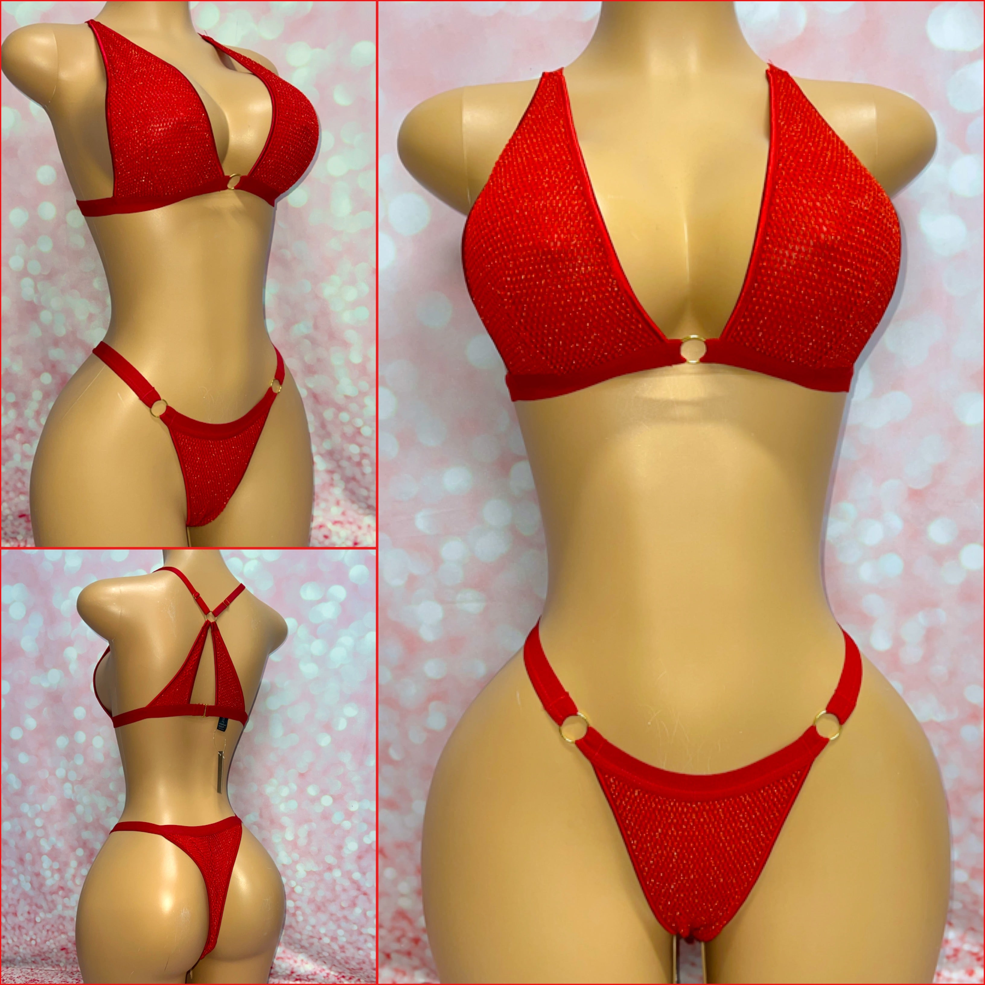Cherry Gold Shimmer Bralette