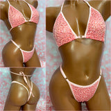 Peach Sequin Bikini