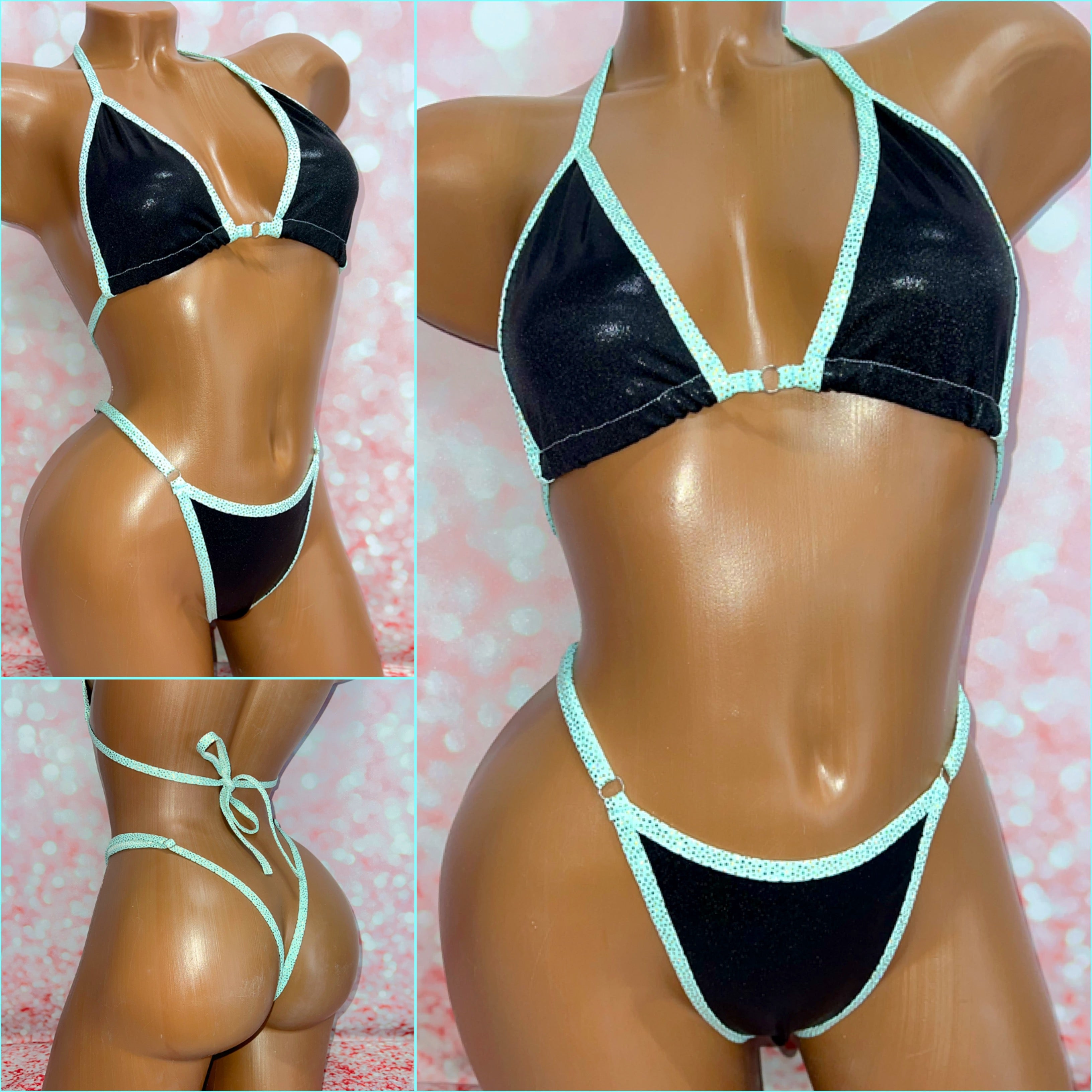 Metallic Black Bikini