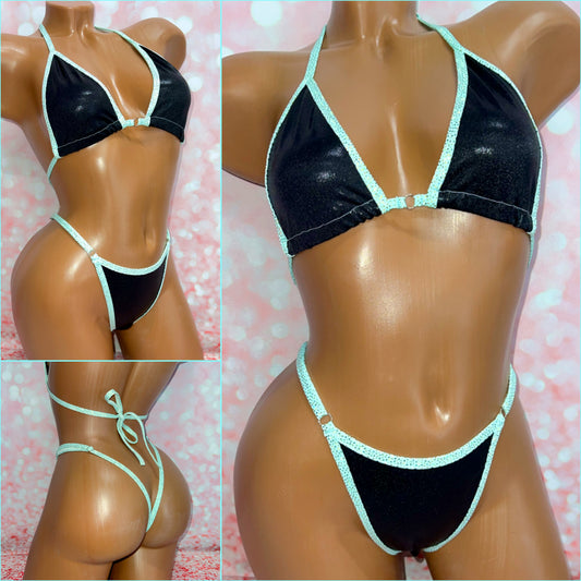 Metallic Black Bikini