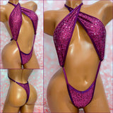 Aubergine Purple Sequin Slingshot