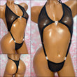 Black Metallic Mesh Peekaboob