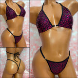 Cerise Sequin Bikini
