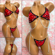Load image into Gallery viewer, Stripe Chain Bikini