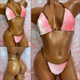 Pink Glitter Velvet Bikini