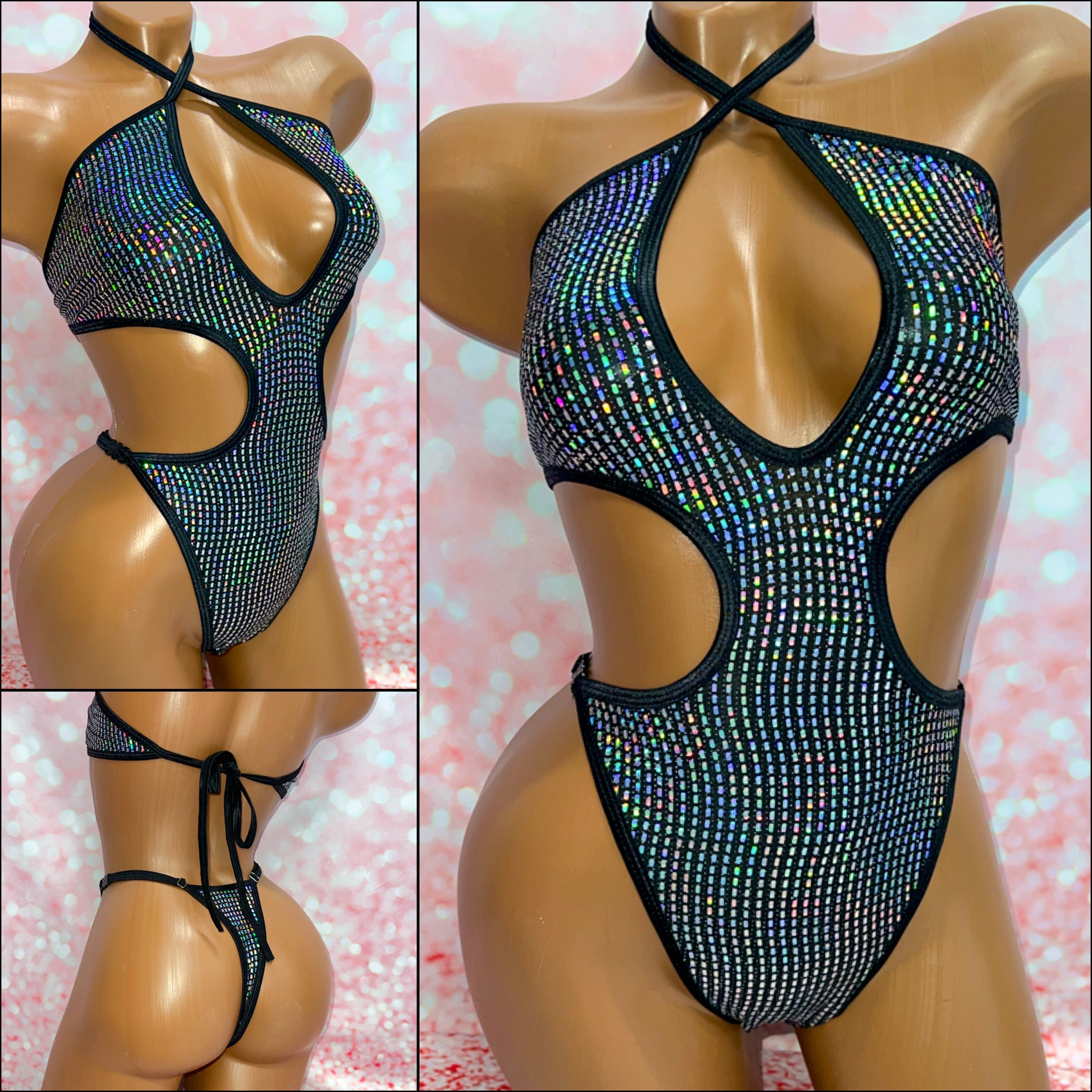 Metallic Cut Out One Piece - Multiple Colour Options