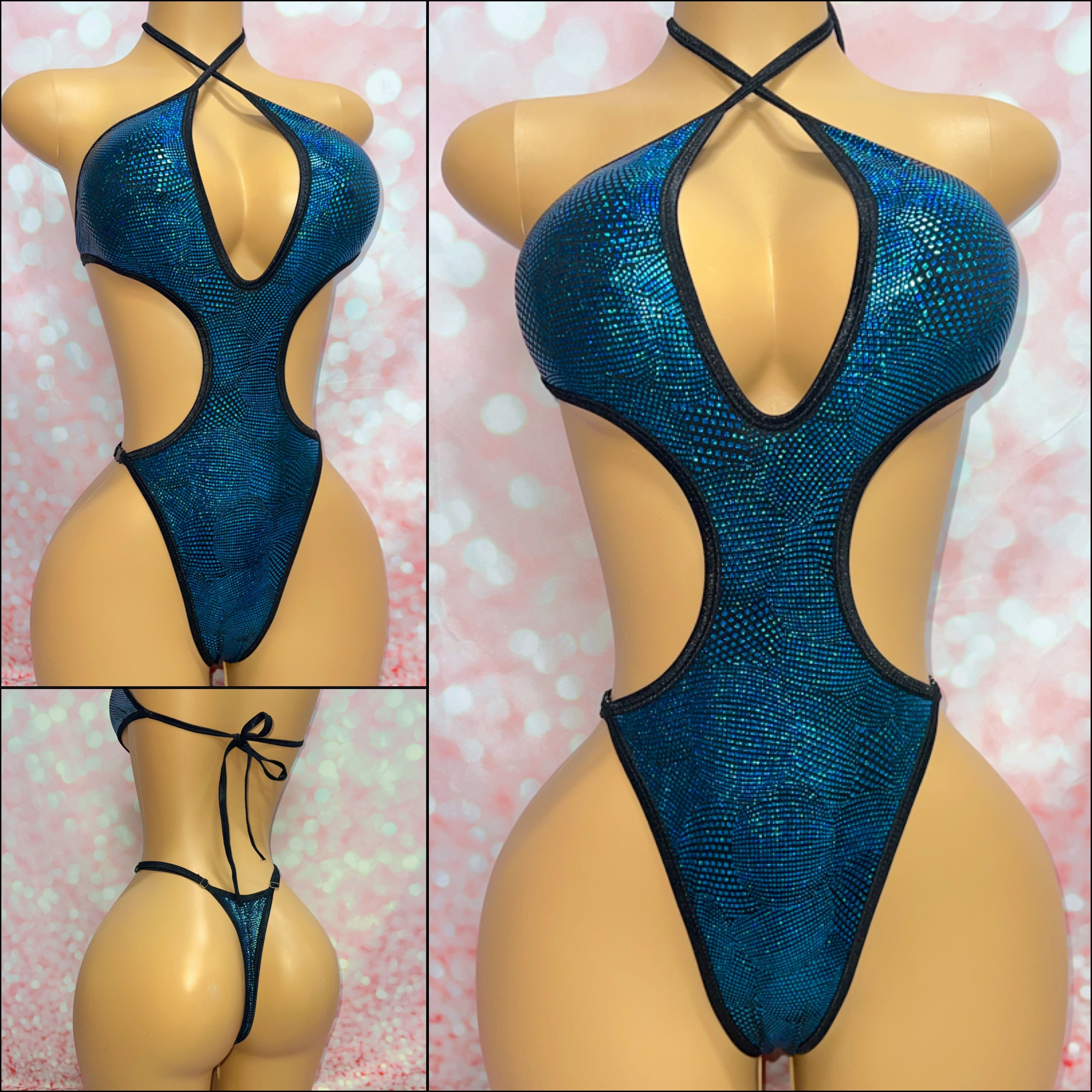 Metallic Cut Out One Piece - Multiple Colour Options