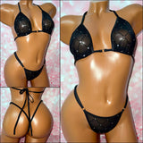 Diamond Glitter Mesh Bikini -  Multiple Colour Options