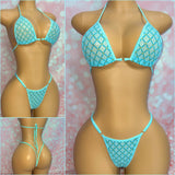Diamond Glitter Mesh Bikini -  Multiple Colour Options