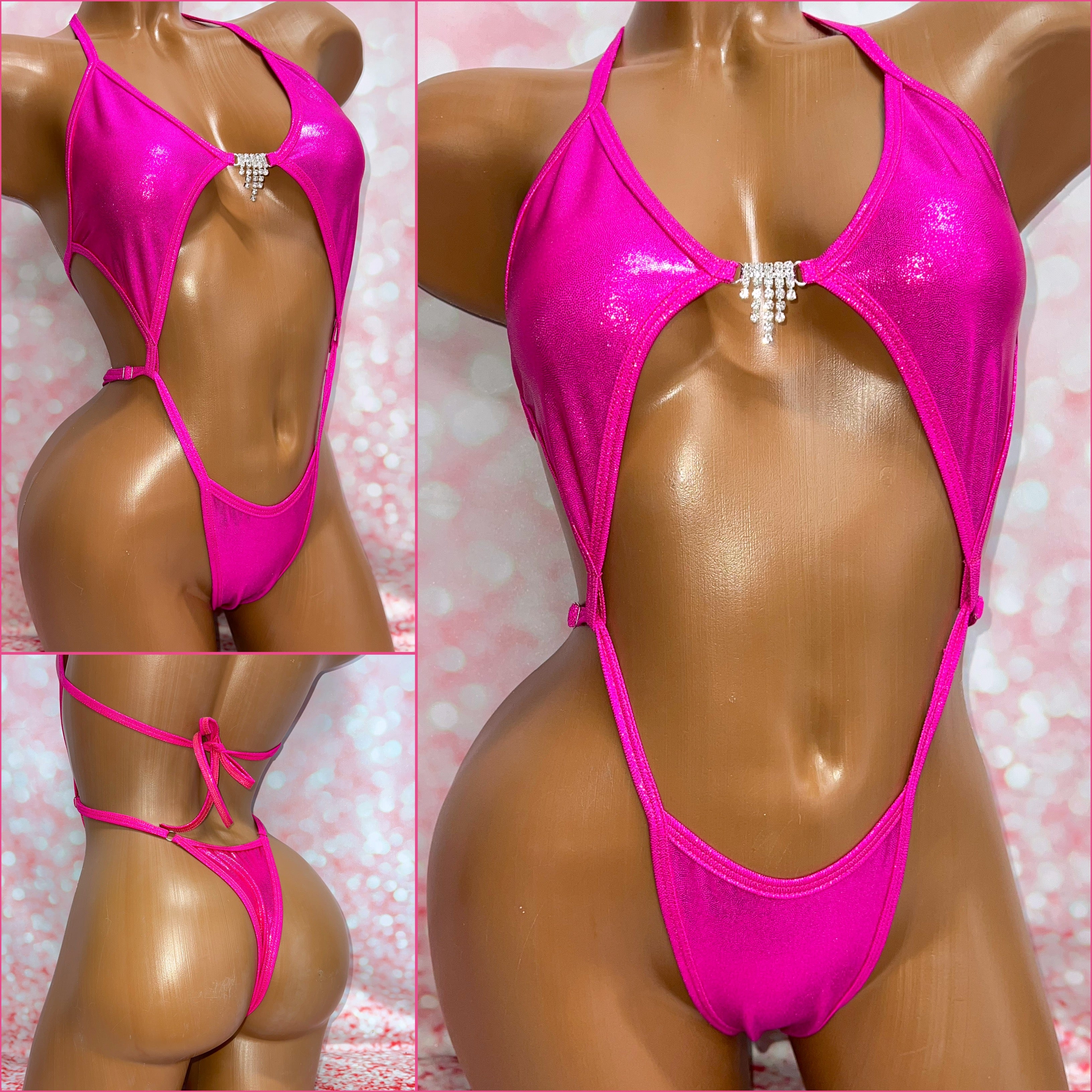 Metallic Hot Pink Diamond Slingshot