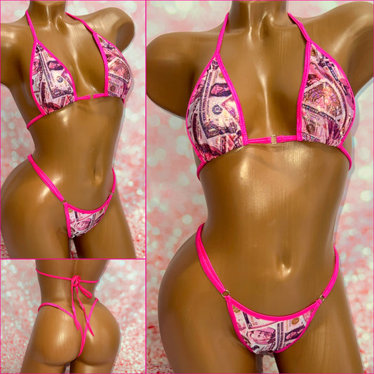 Holo Pink Money Bikini