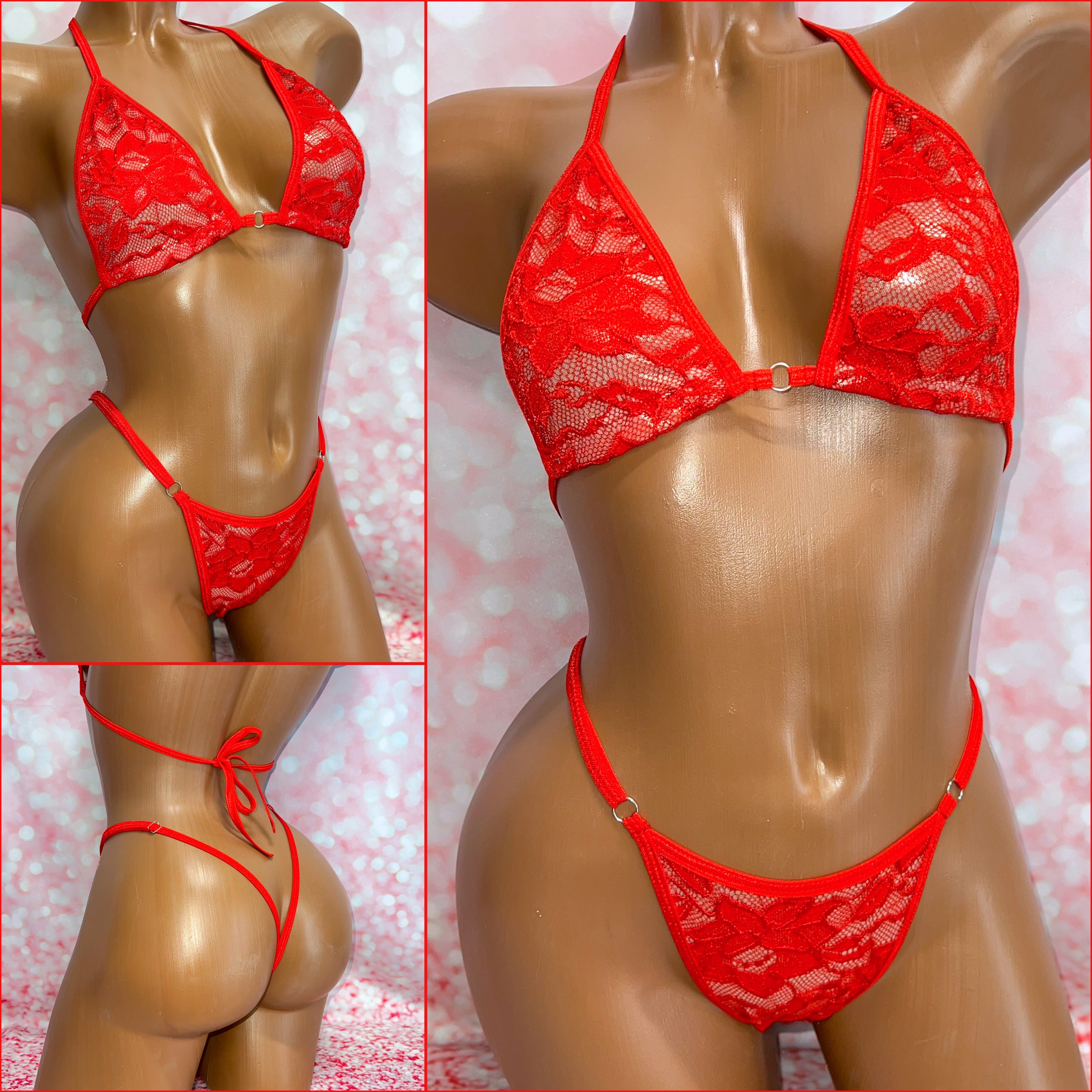 Red Lace Bikini