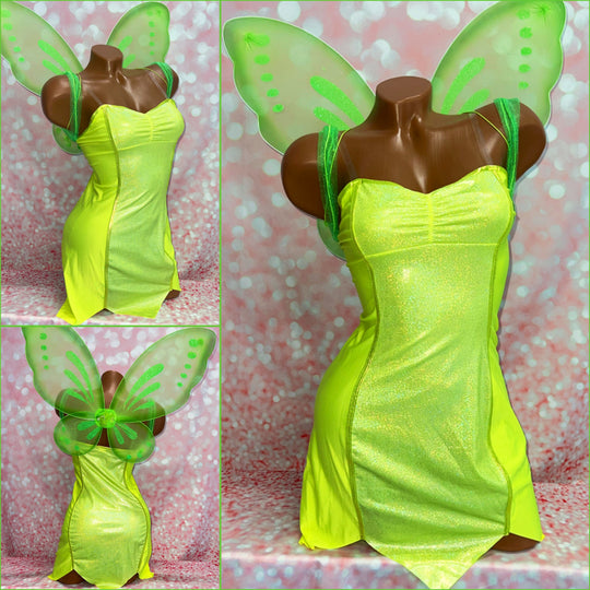 Green Fairy Mini Dress Costume