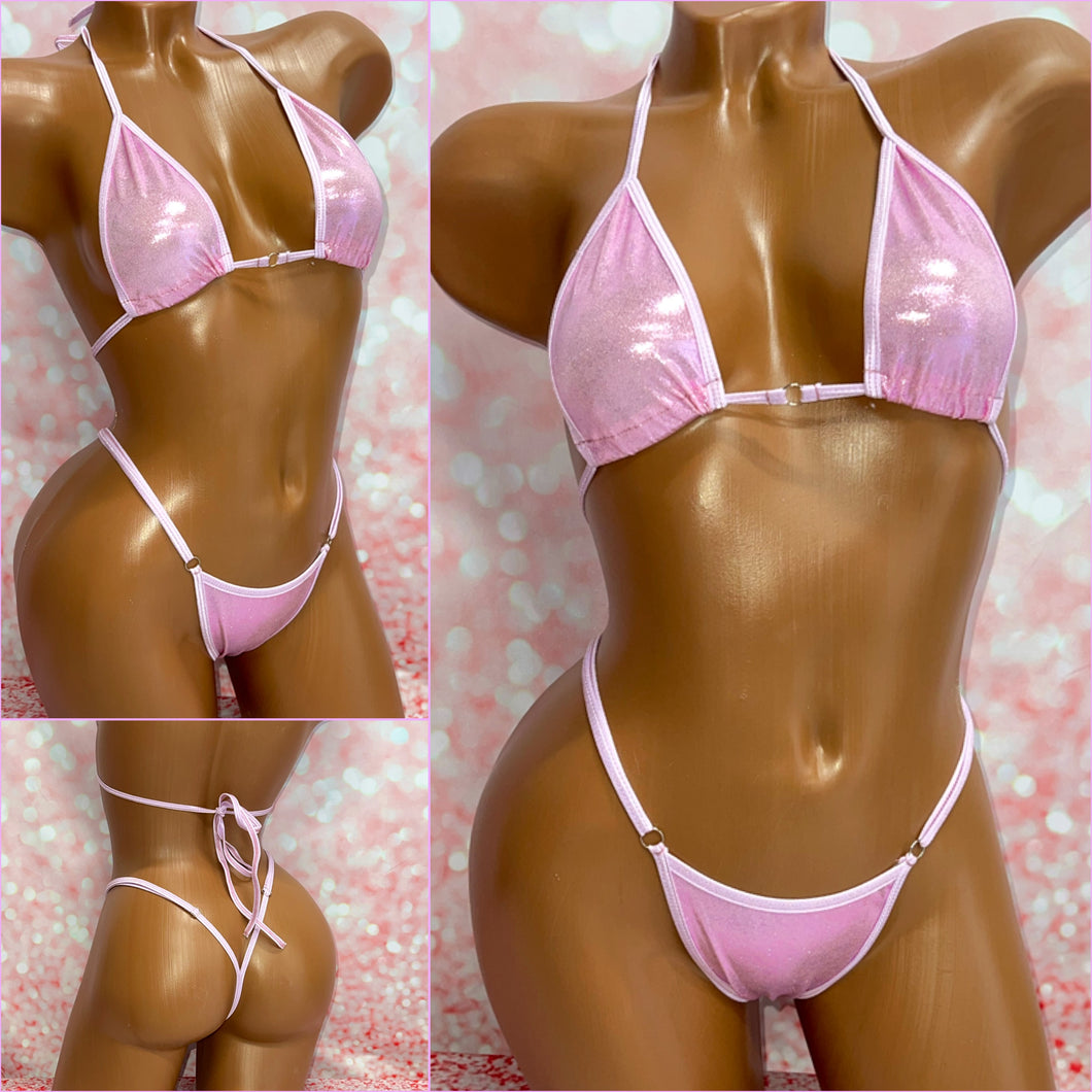 Metallic Lilac Purple Bikini