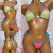 Metallic Ombre Tie Side Bikini