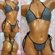 Silver Honeycomb Tie Side Bikini