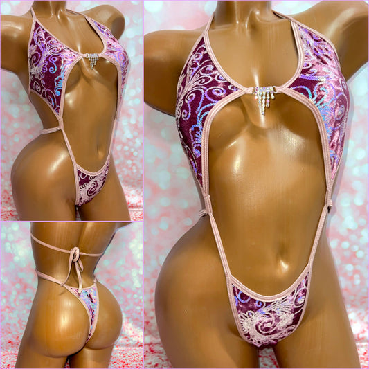 Velvet Sequin Diamond Slingshot
