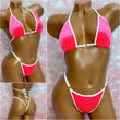 Pink Glitter Velvet Bikini