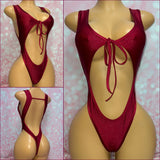 Tie Front Bodysuit - Strap Back