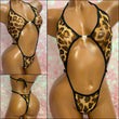 Leopard Print Mesh Diamond Slingshot