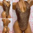 Brown Sequin Adjustable One Piece