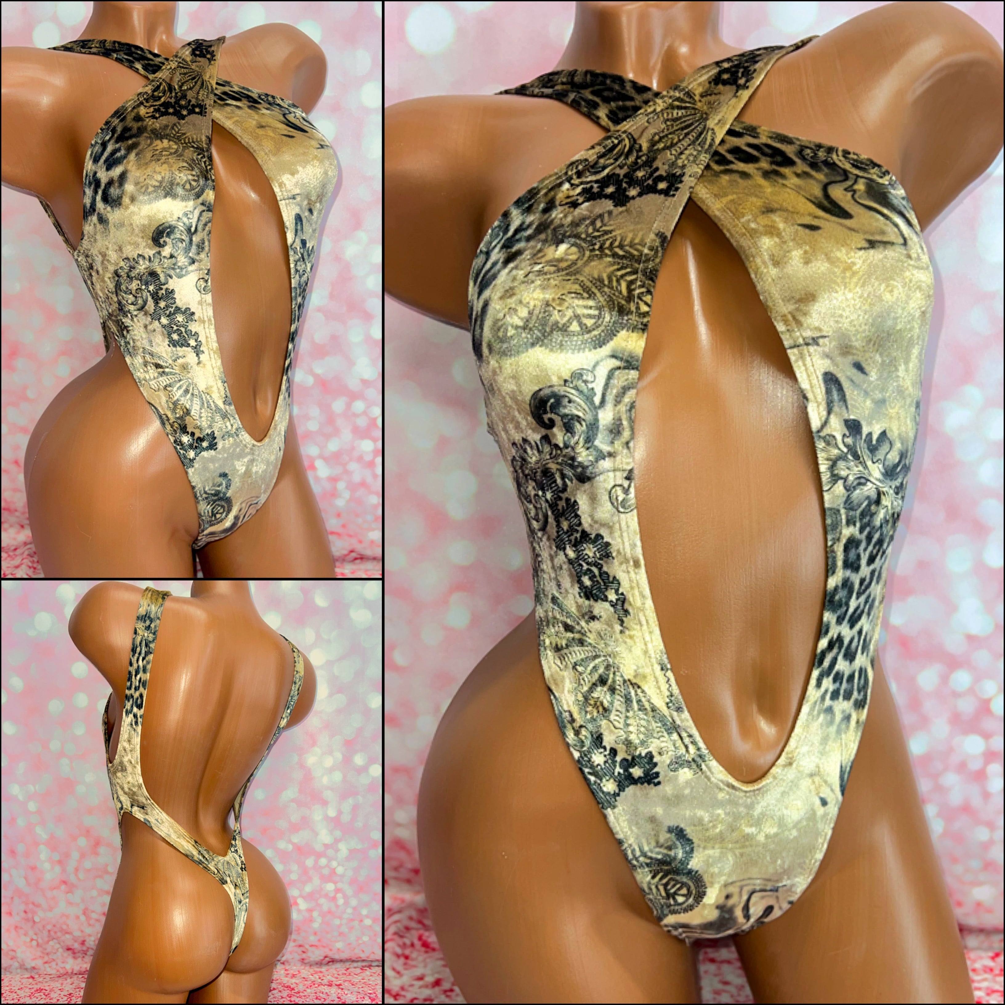 Cross Over Front Bodysuit - Multiple Fabric Options
