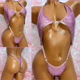 Dusty Pink Sequin Peekaboob