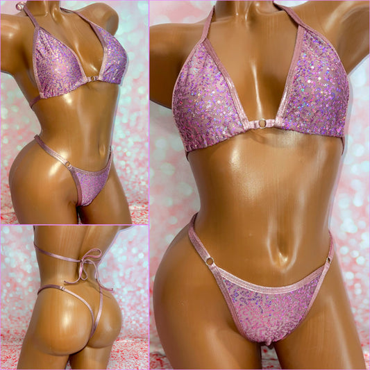 Dusty Pink Sequin Bikini