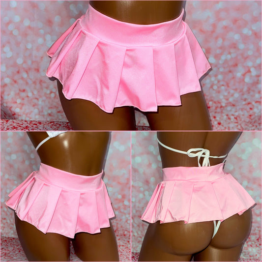 Micro Pleated Skirt Pink