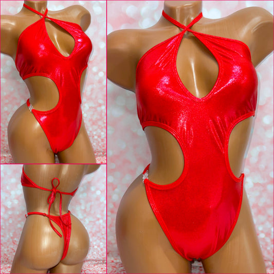 Metallic Cut Out One Piece - Multiple Colour Options