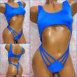 Royal Blue Strappy Cut Out Bodysuit
