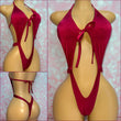 Tie Front Bodysuit Burgundy