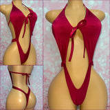 Tie Front Bodysuit Burgundy