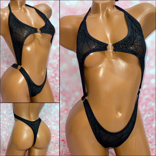 Spider Web Mesh O-Ring One Piece