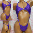 Purple Sequin Clip Front Sling