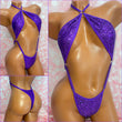 Purple Sequin Choker Slingshot