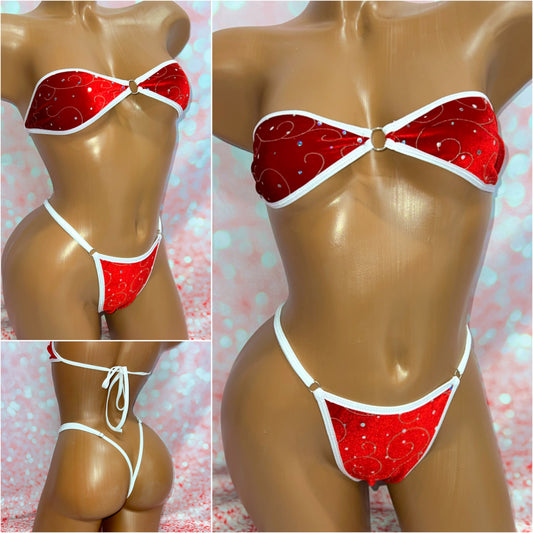 Sparkle Velvet Strapless Bikini