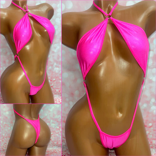 Hot Pink Lycra Choker Slingshot