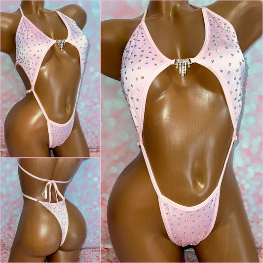 Pink Rhinestone Diamond Slingshot