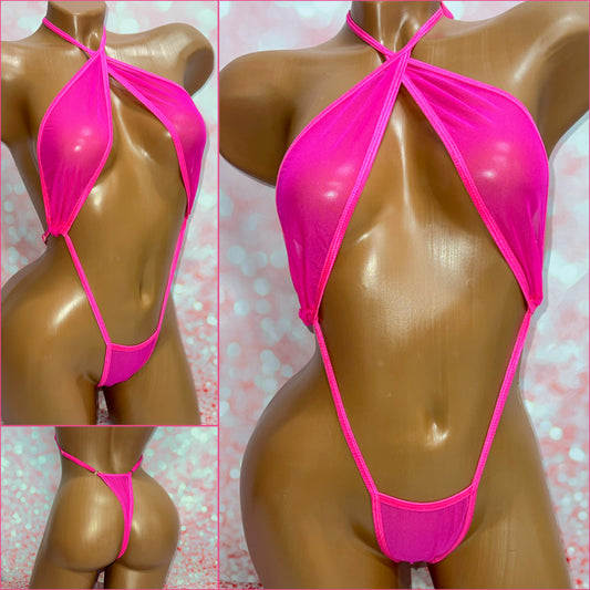 Hot Pink Mesh Slingshot