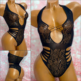 Stretch Lace Mesh Bodysuit