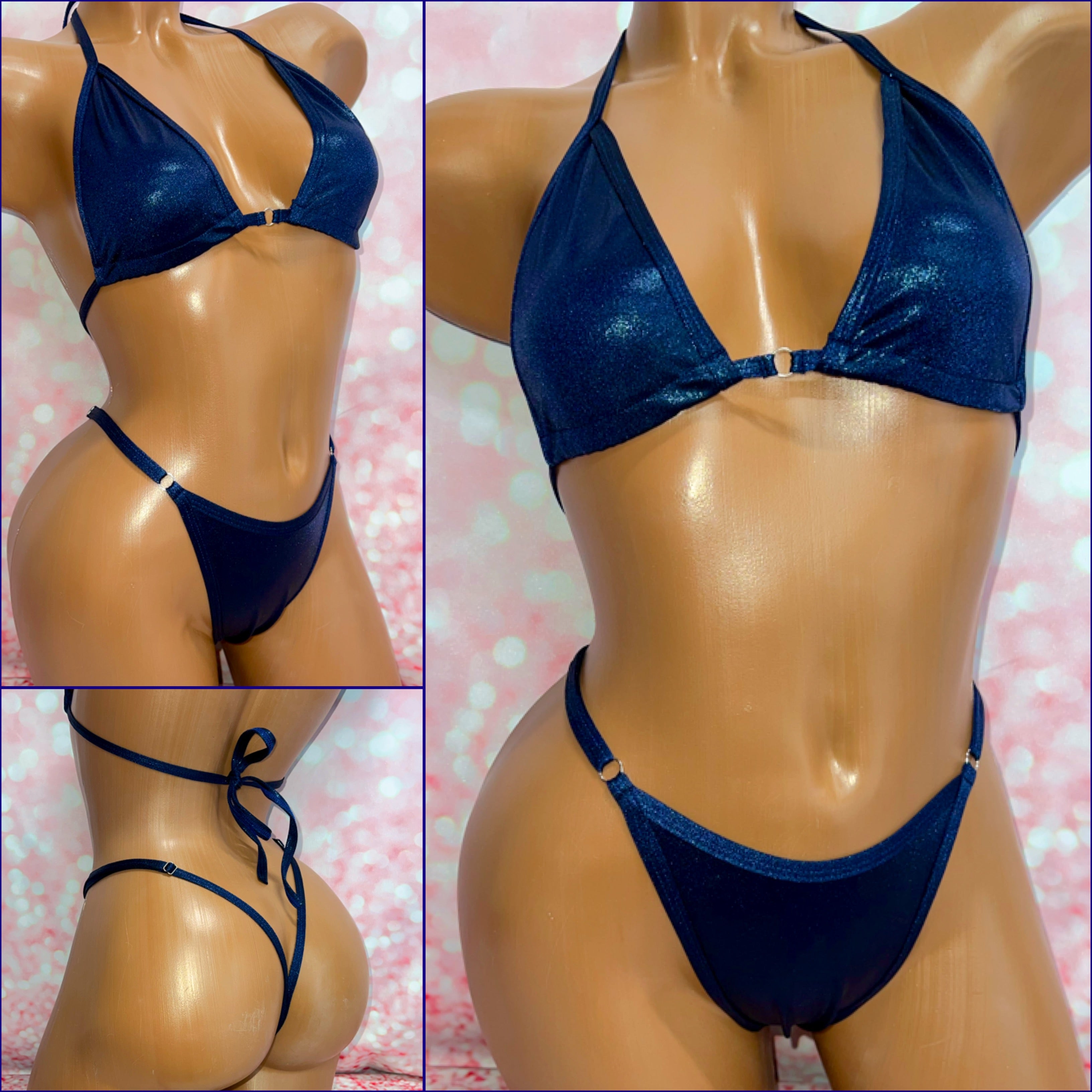 Metallic Navy Blue Bikini