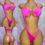 Hot Pink Asymmetric Bodysuit