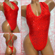 Red Sequin Adjustable One Piece