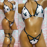 Bunny Print Cut Out Bikini