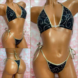 Silver Swirl Print Bikini