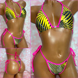 Striped Print Bikini